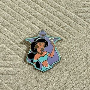 Disney Jasmine Pin with Teal and Purple RARE